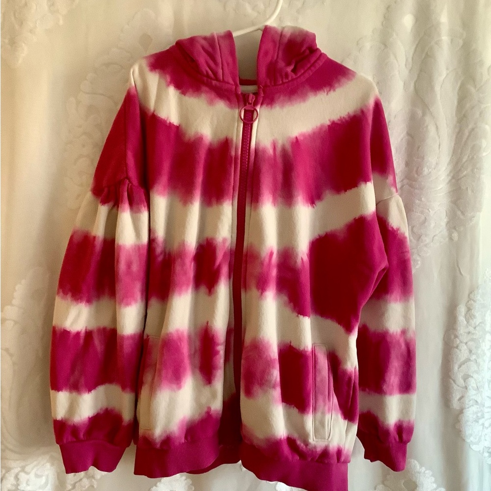 Pink and White Hoodie